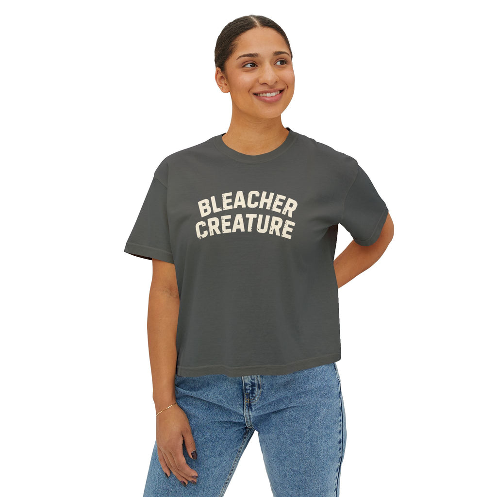 Bleacher Creature T-Shirt | Graphic Retro Arch Text Tee: Comfort Colors