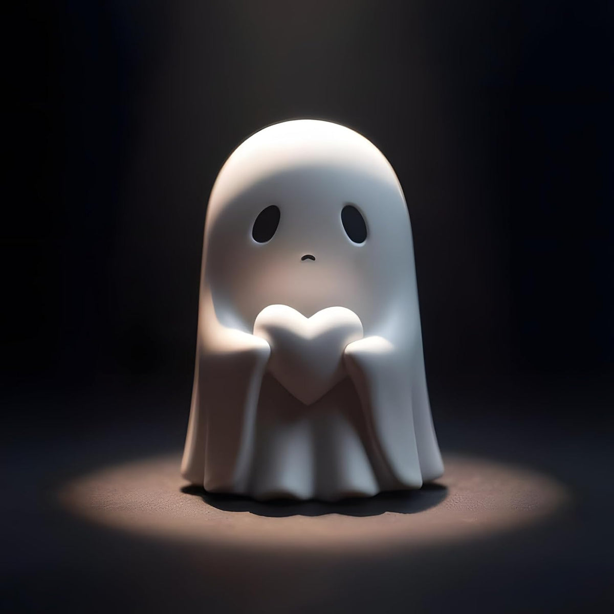 Halloween Ghost Figurine – Cute Spooky Resin Ghost Statue, Indoor & Porch Halloween Decor