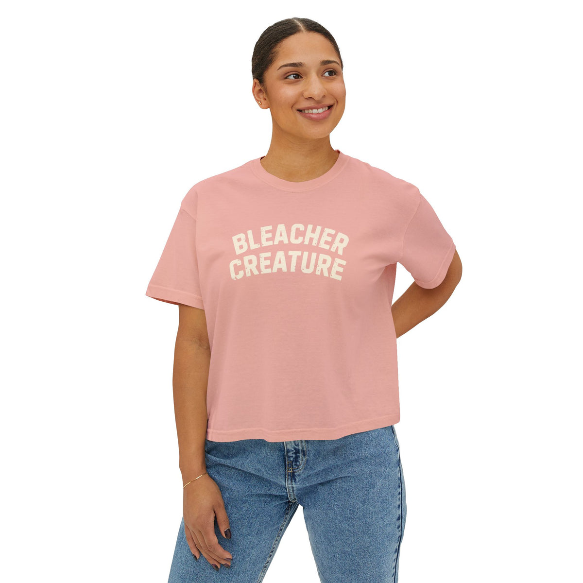 Bleacher Creature T-Shirt | Graphic Retro Arch Text Tee: Comfort Colors