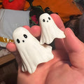 Halloween Ghost Figurine – Cute Spooky Resin Ghost Statue, Indoor & Porch Halloween Decor
