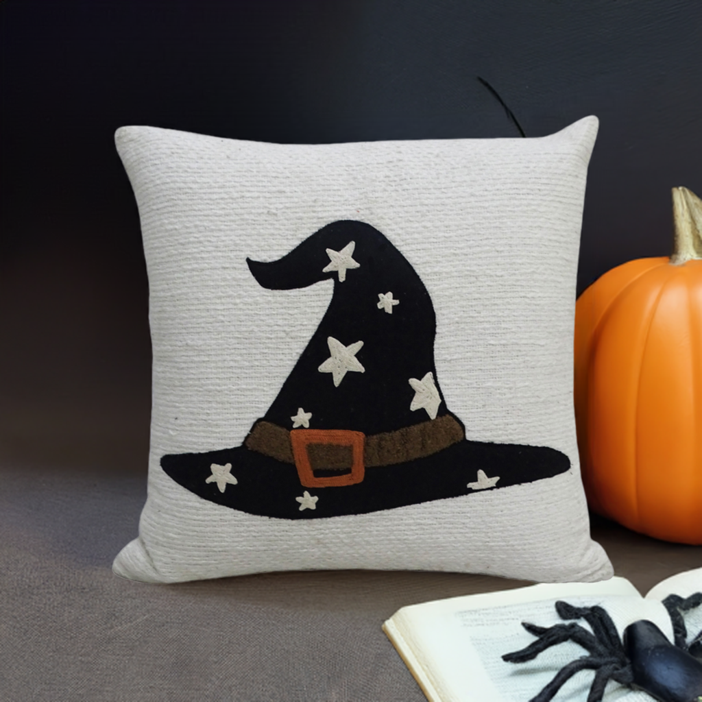 Witches Hat Halloween Decorative Throw Pillow 20" x 20"