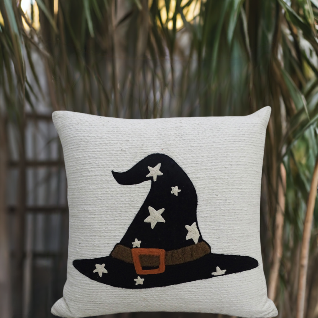Witches Hat Halloween Decorative Throw Pillow 20" x 20"