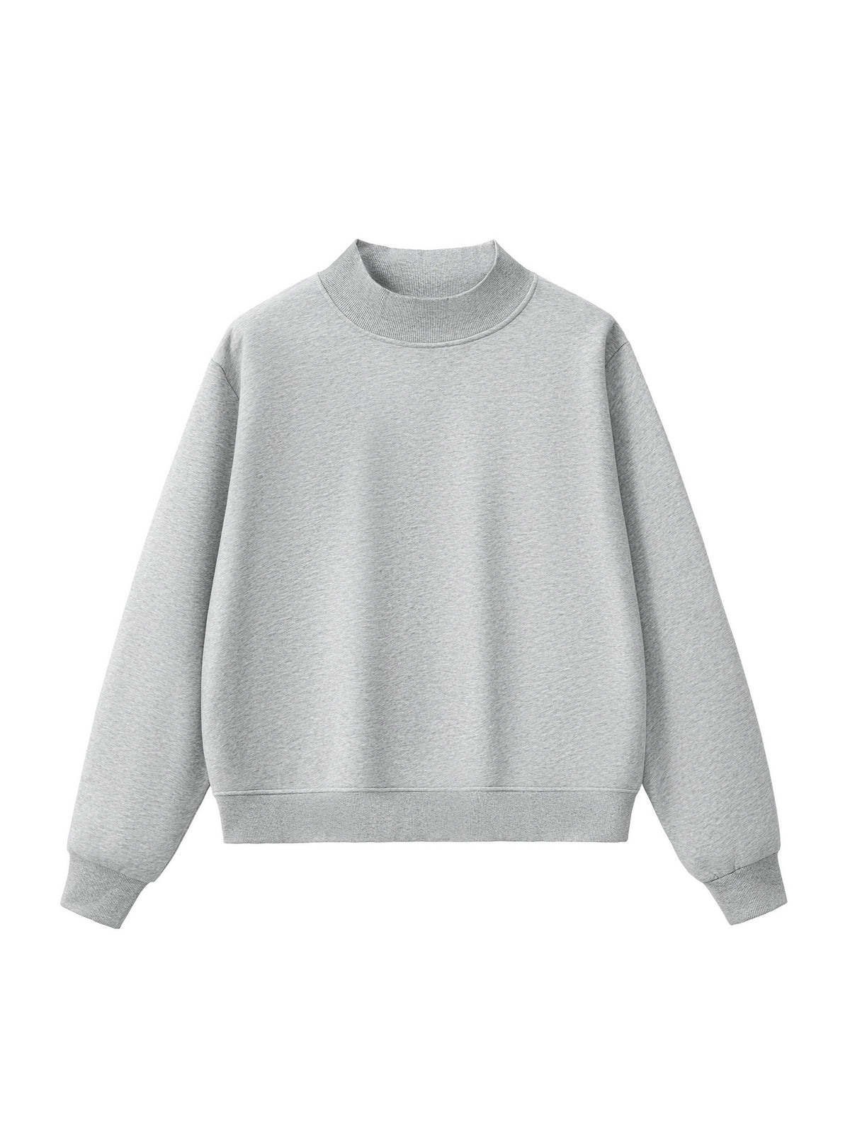 Venus Flytrap Line Art Fleece Mock-Neck Sweatshirt – Minimalist Carnivorous Plant Pullover