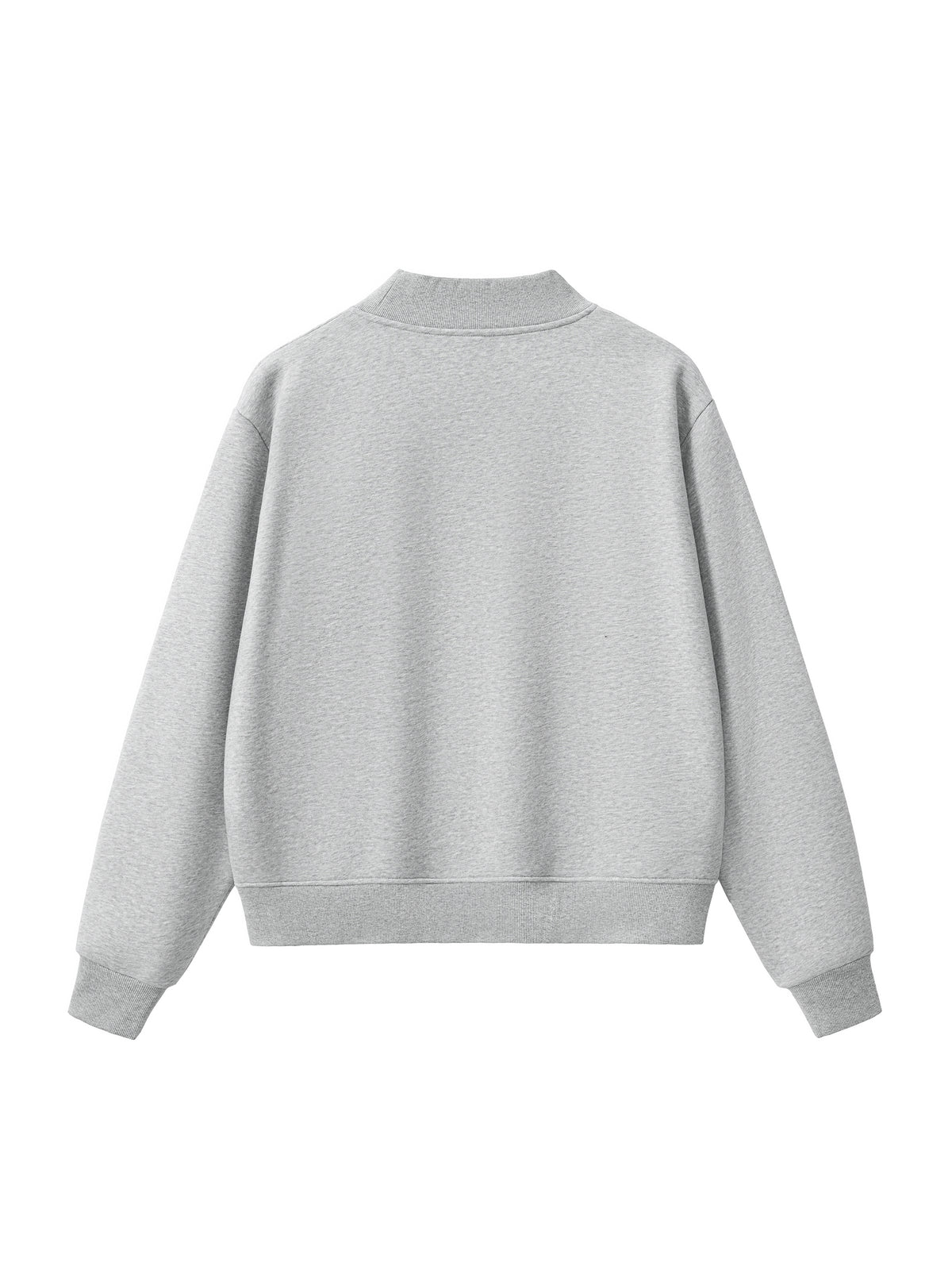 Venus Flytrap Line Art Fleece Mock-Neck Sweatshirt – Minimalist Carnivorous Plant Pullover